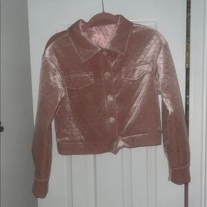 SHEIN NWOT Velvet Quilted Jacket